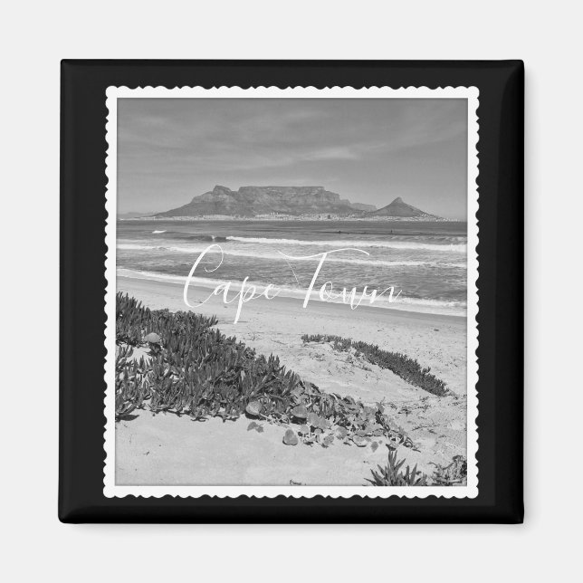 Cape Town Table Mountain Ocean Waves Beach Magnet (Vorne)