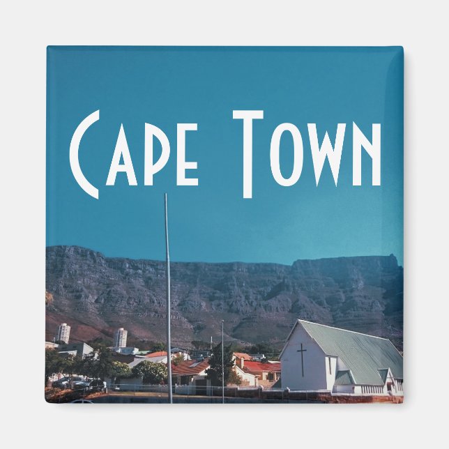 Cape Town Table Mountain Stadtbild Magnet (Vorne)