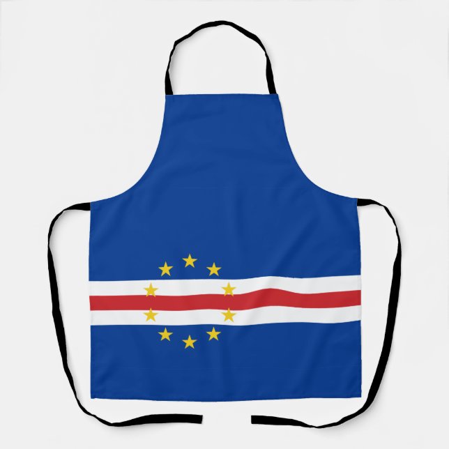Cape Verde-Flag All-over-Print-Schürze Schürze (Vorderseite)