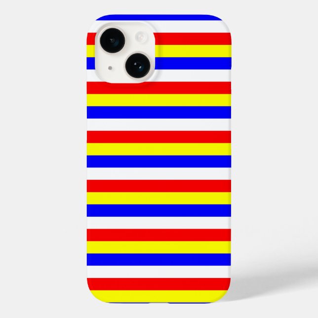 Cape Verde flag stripes country pattern symbol Case-Mate iPhone 14 Hülle (Rückseite)