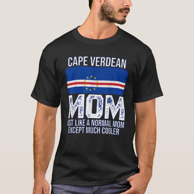 Cape Verde Mama Cape Verde Flag Design für Mutter T-Shirt (Vorderseite)