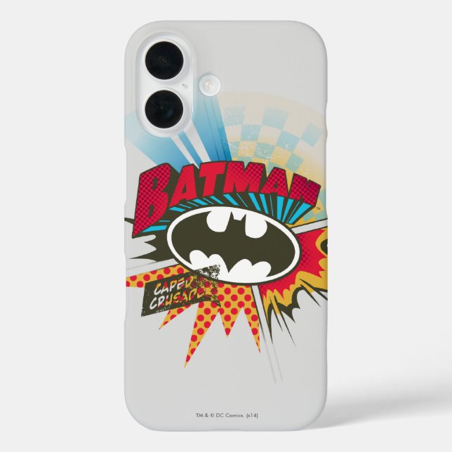 Caped Crusader iPhone 16 Hülle (Rückseite)
