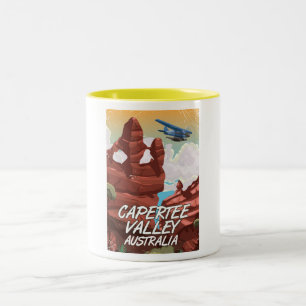 Capertee Valley Australien Reiseplakat Zweifarbige Tasse