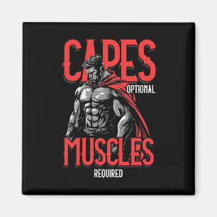 Capes Optional Muskeln Erforderlich Lustiges Gym-M Magnet