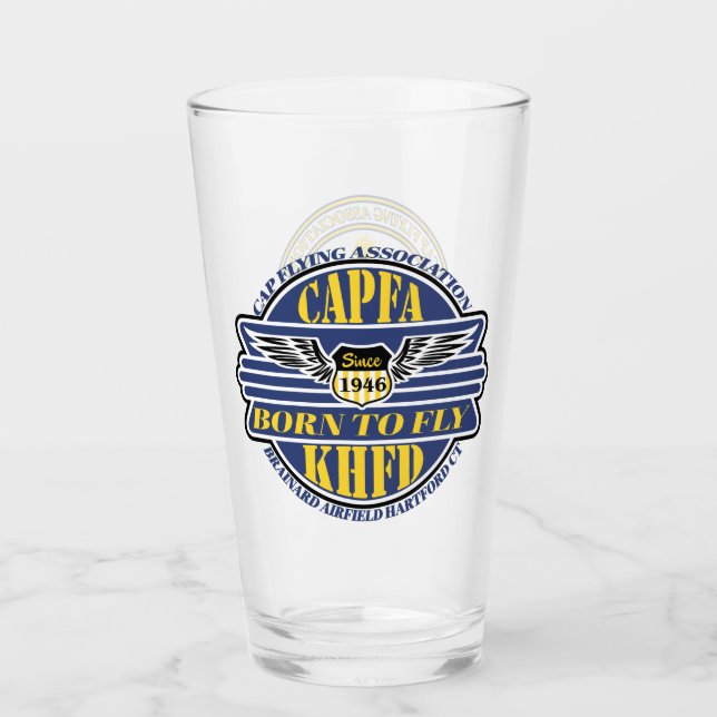 CAPFA Glas Tumbler (Vorderseite)