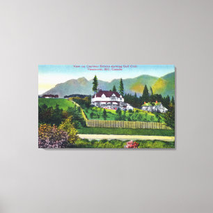 Capilano Anwesen, die den Golf-Verein zeigen Leinwanddruck