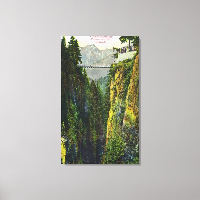 Capilano Canyon Aussicht auf den Berg Leinwanddruck (Vorderseite)