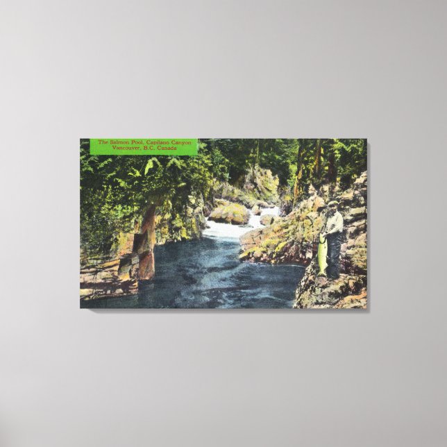 Capilano Canyon Blick auf den Lachspool Leinwanddruck (Vorderseite)