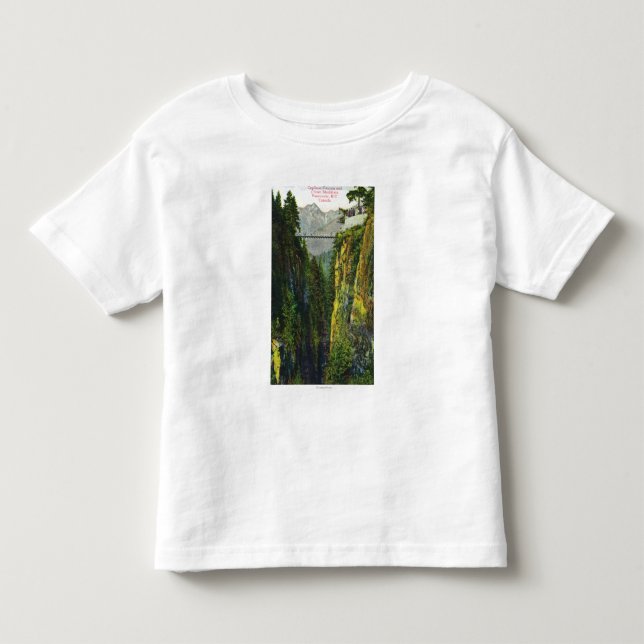 Capilano Schlucht-Ansicht des Kronen-Berges Kleinkind T-shirt (Vorderseite)