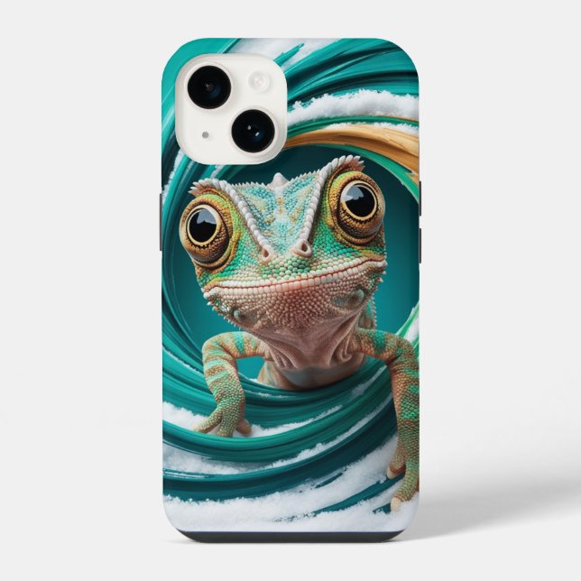 Capinha de Celular Camaleão: Estilo e Proteção  iPhone 14 Hülle (Rückseite)