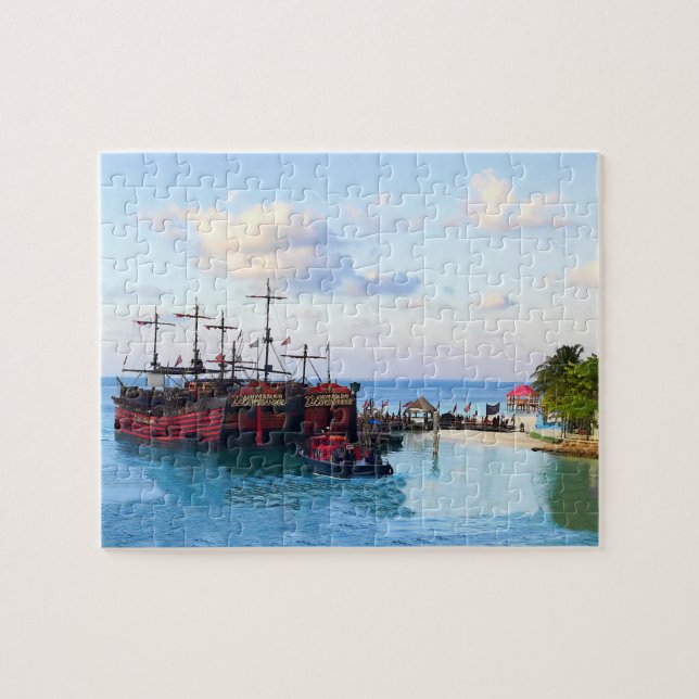Capitaine Hook Pirate Ship, Cancun Jigsaw Puzzle P (Horizontal)