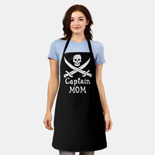 Capitaine Maman - Tablier Tout-En-Dessus Classique (Porté)