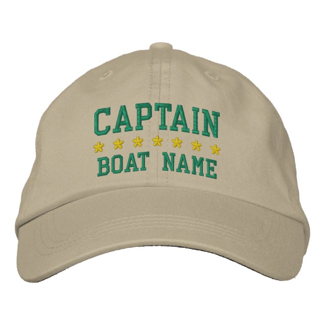 Capitaine nautique Votre nom de bateau Casquette k (Devant)