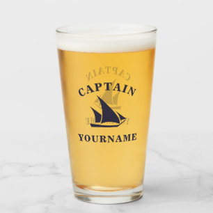 Capitaine Votre Nom Bateau À Voilier Verre De Tum