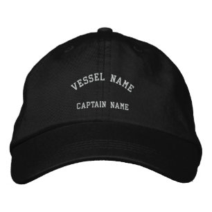 Capitaines Casquette brodé de navire noir