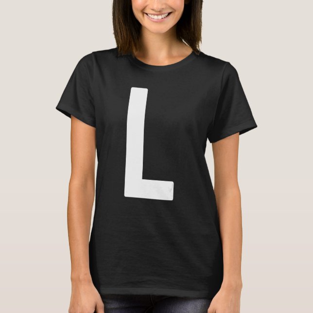 Capital Letter L Monogram Norwester Font Initial A T-Shirt (Vorderseite)