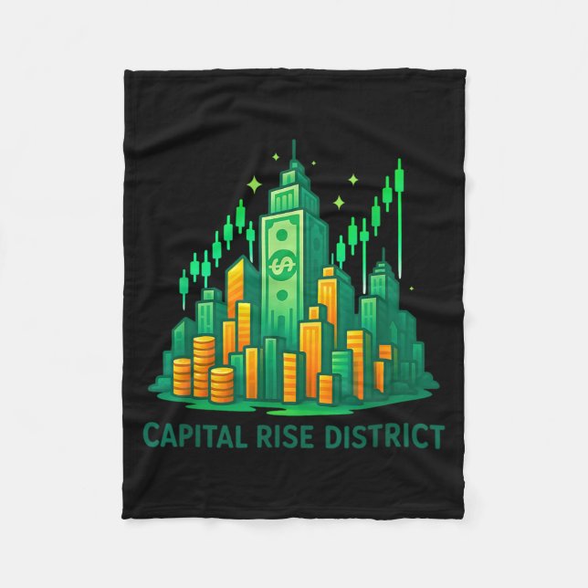 Capital Rise District Marktvision  Fleecedecke (Vorderseite)