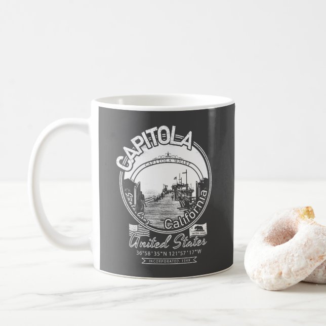 CAPITOLA SANTA CRUZ CALIFORNIA - CAPITOLA WHARF KAFFEETASSE (Mit Donut)