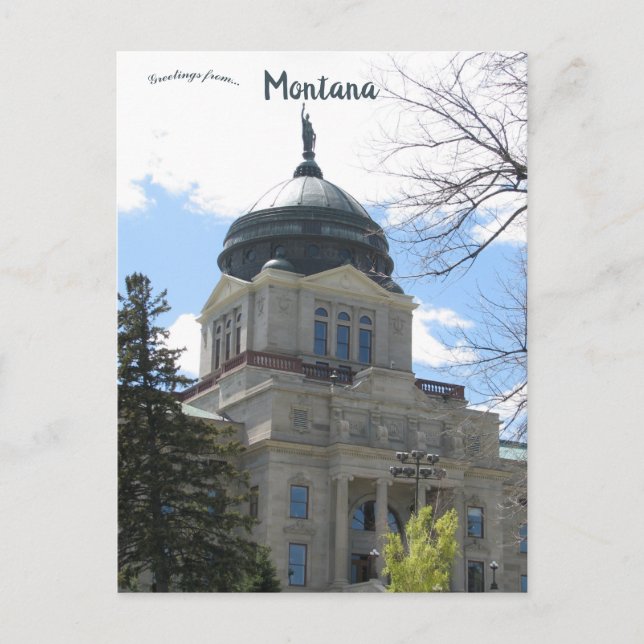 Capitole de l'État du Montana Helena Montana Carte (Devant)