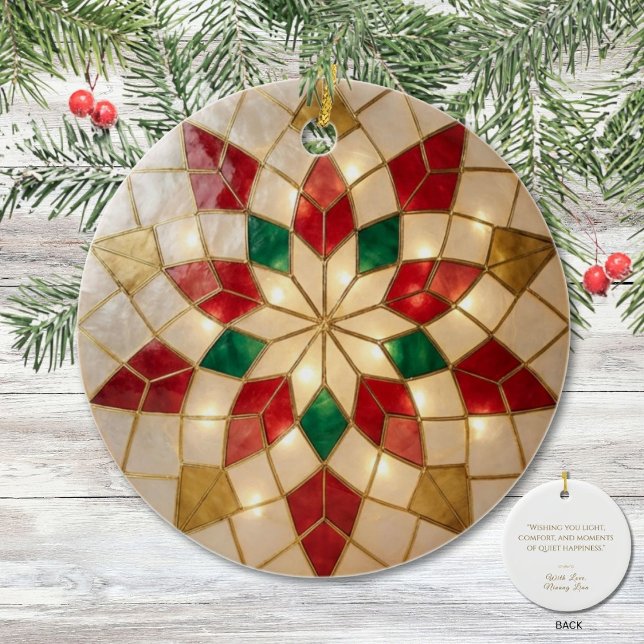 Capiz-Inspired Parol Christmas Ceramic Ornament (Von Creator hochgeladen)