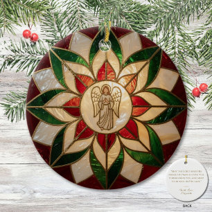 Capiz-inspirierter Engel-Parol Keramik Ornament