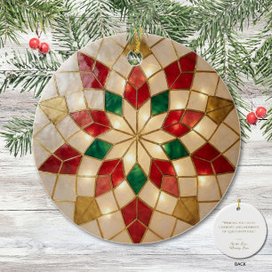Capiz-inspirierter Parol-Weihnachts-Keramik-Schmuc Keramik Ornament