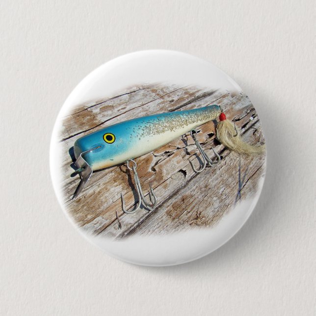 Cap'n Bill's Streamliner Saltwater Vintag Lure Button (Vorderseite)