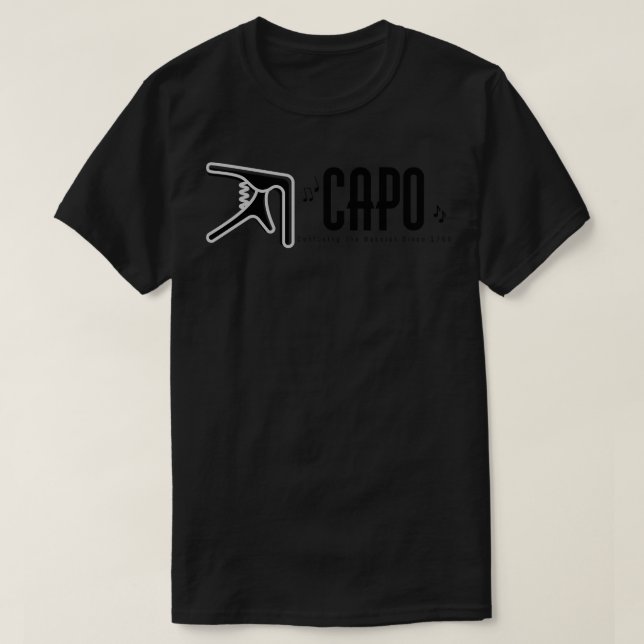 Capo verwirrt Bass Player Funny Musician Joke T-Shirt (Design vorne)