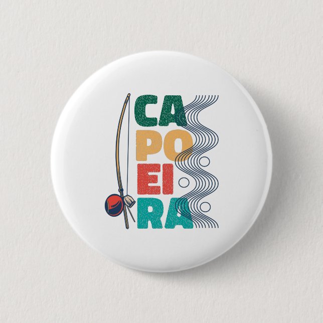Capoeira - Brasilianische Kampfkunst Button (Vorderseite)