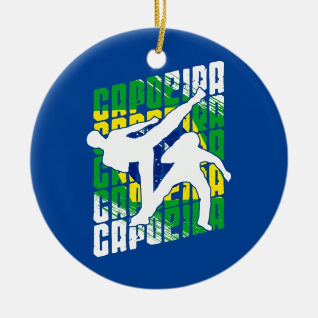 Capoeira Brasilien Flag Tanz Kampf Mixed Martial Keramik Ornament (Vorne)