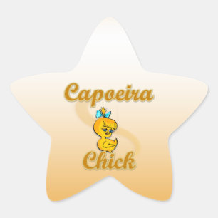 Capoeira Chick Stern-Aufkleber