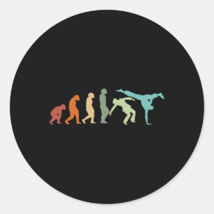 Capoeira Dance Martial Arts Brasilien Karate Evolu Runder Aufkleber