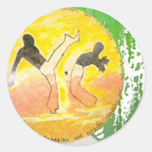 capoeira ginga Axtaufkleber Runder Aufkleber