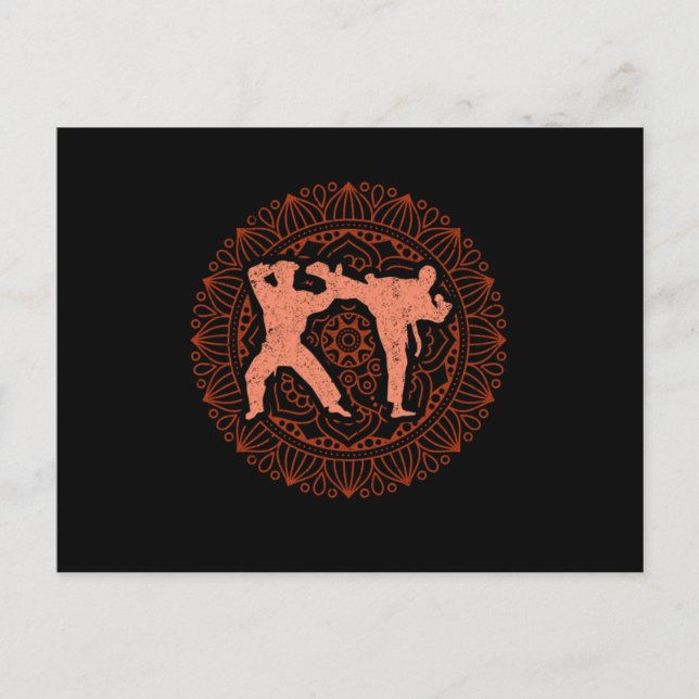 Capoeira Mandala Brasilianischer Tanzkampf Acrobat Postkarte (Vorderseite)