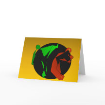 capoeira martial arts jeu carte d'anniversaire