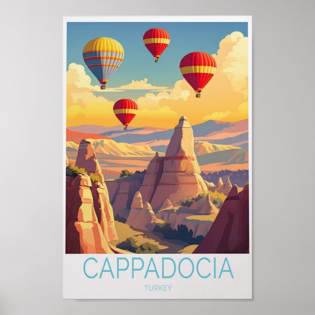 Cappadocia Turkey Reiseplakat Poster (Vorne)