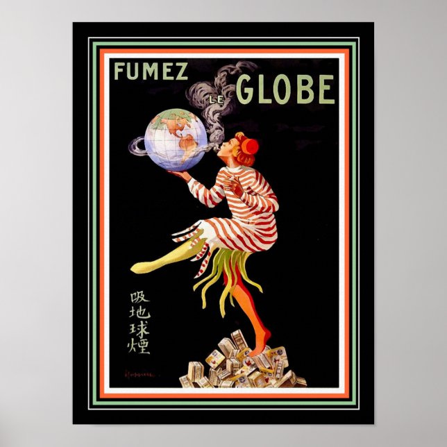 Cappiello Fumez Globe Ad Poster 12 x 16 (Vorne)