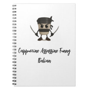 Cappuccino Assassino Funny Italian Notizblock