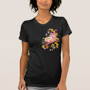Cappuccino-Blumen-Shirt T-Shirt