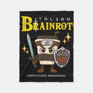 Cappuccino Ino Italien Brainrot Retro-Gamer-Kunst Fleecedecke