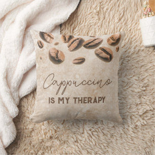 Cappuccino ist Meine Therapie Niedliches Sprichwor Kissen