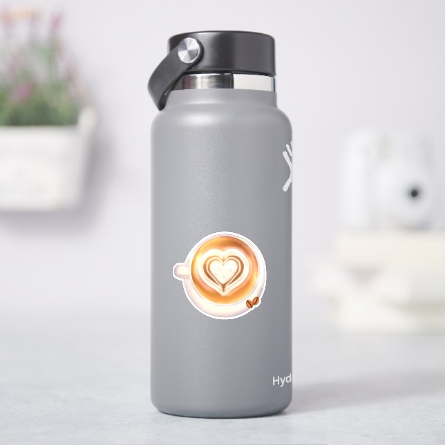 Cappuccino-Kaffee Aufkleber (HydroFlask)