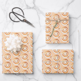 Cappuccino-Kaffee Geschenkpapier Set