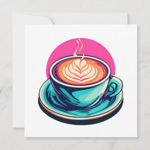 Cappuccino-Kaffeetasse Einladung