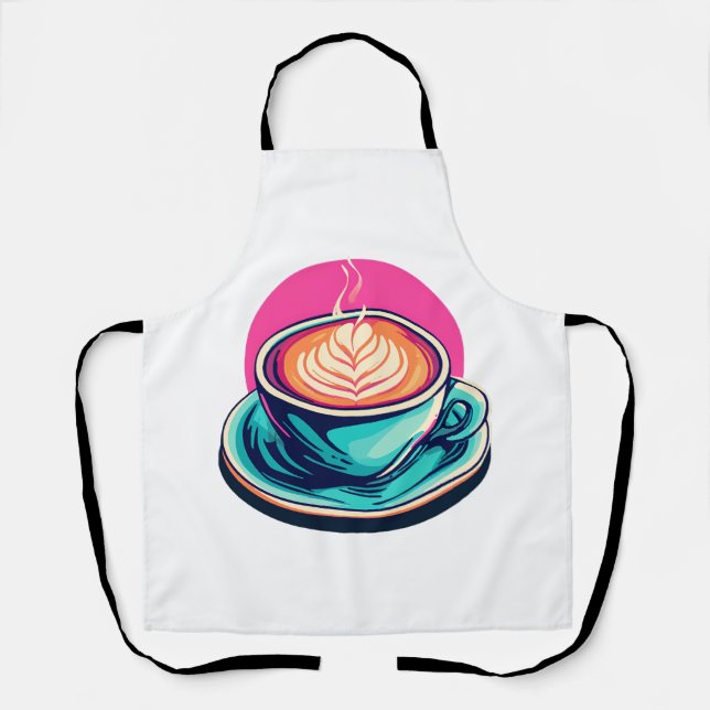 Cappuccino-Kaffeetasse Schürze (Vorderseite)