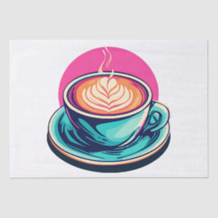 Cappuccino-Kaffeetasse Seidenpapier