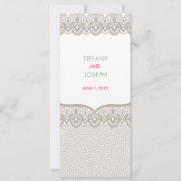 Cappuccino Lace Wedding Einladung