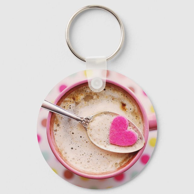 Cappuccino Tasse aus Candy-Herz Schlüsselanhänger (Vorderseite)