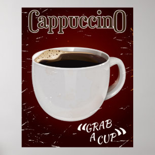 Cappuccino Vintage Poster