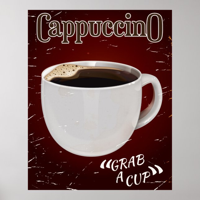 Cappuccino Vintage Poster (Vorne)